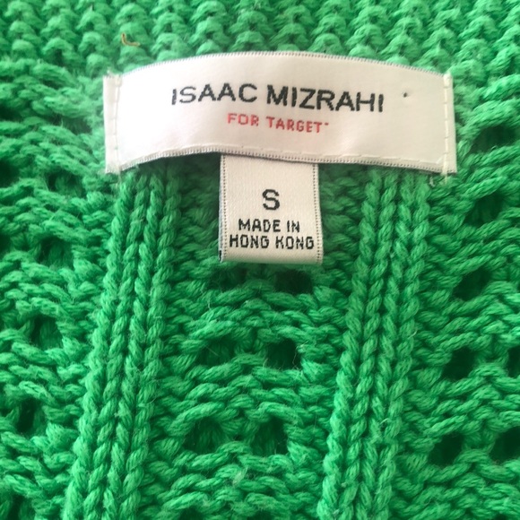 ISAAC MIZRAHI bright green knit sweater - Picture 1 of 5